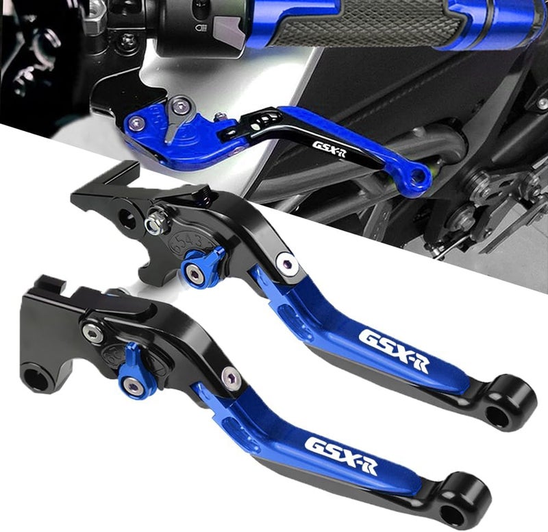 FREAXLL Suzuki GSX-R 600 750 1000 Motocycle Brake Clutch Levers Set - Black/Blue - Image 2